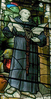 Stained class of the Monk Eilmer of Malmesbury